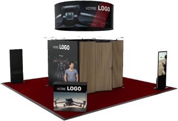 Stand cadre tissu 9m² pour salon événement